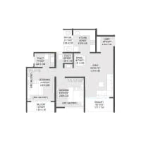 RK Amor Mamurdi 2 BHK Floor Plan Image